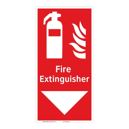 ANSI/ISO Compliant Fire Extinguisher Safety Signs Indoor/Outdoor Flexible Polyester (ZA) 14 X 7